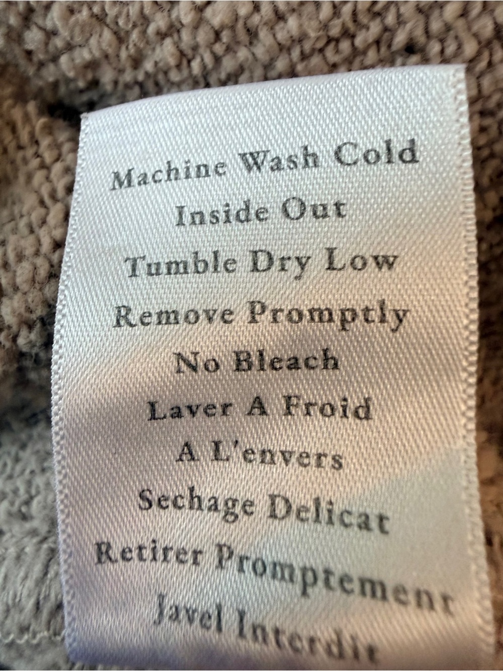 NWOT Frank and Eileen, Effie funnel neck, triple fleece, medium Biscotti tan - Picture 5 of 8
